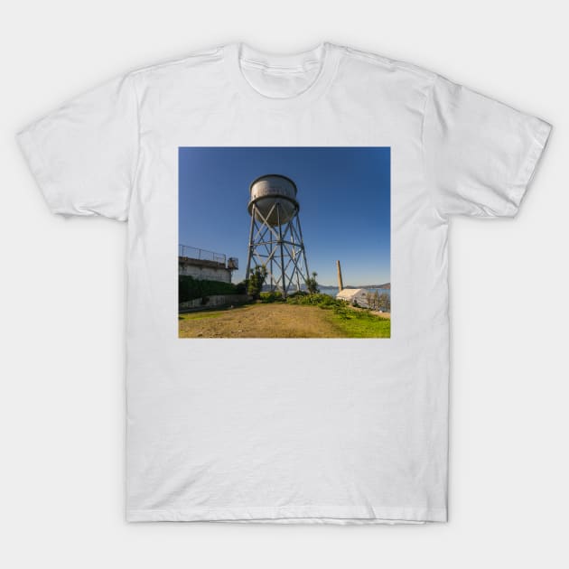 Alcatraz  Water Tower T-Shirt by KensLensDesigns